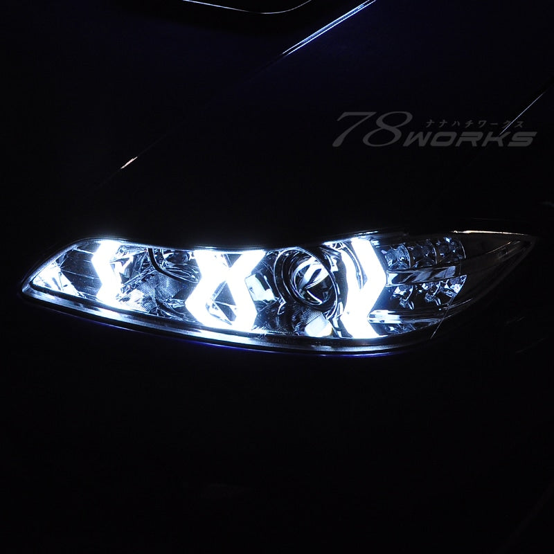 78ワークス S15 シルビア ファイバーLEDヘッドライトユニットV4(ブラック)