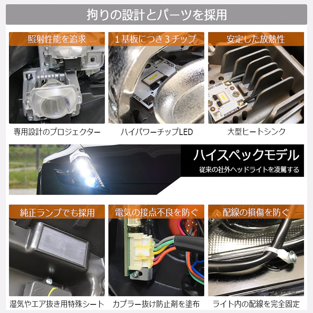 370Z (Z34) LED Head Light Unit (Black)
