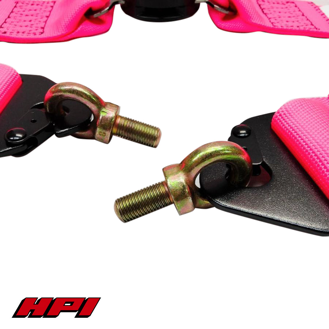 FIA 4 Point Racing Harness - Fluro Pink