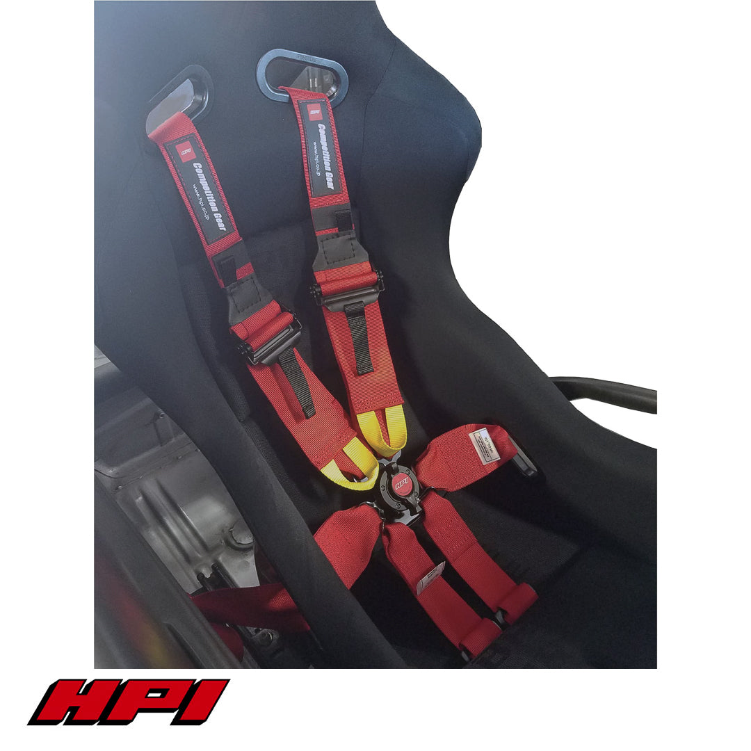 FIA 6 Point Racing Harness - Red (HANS Compatible)