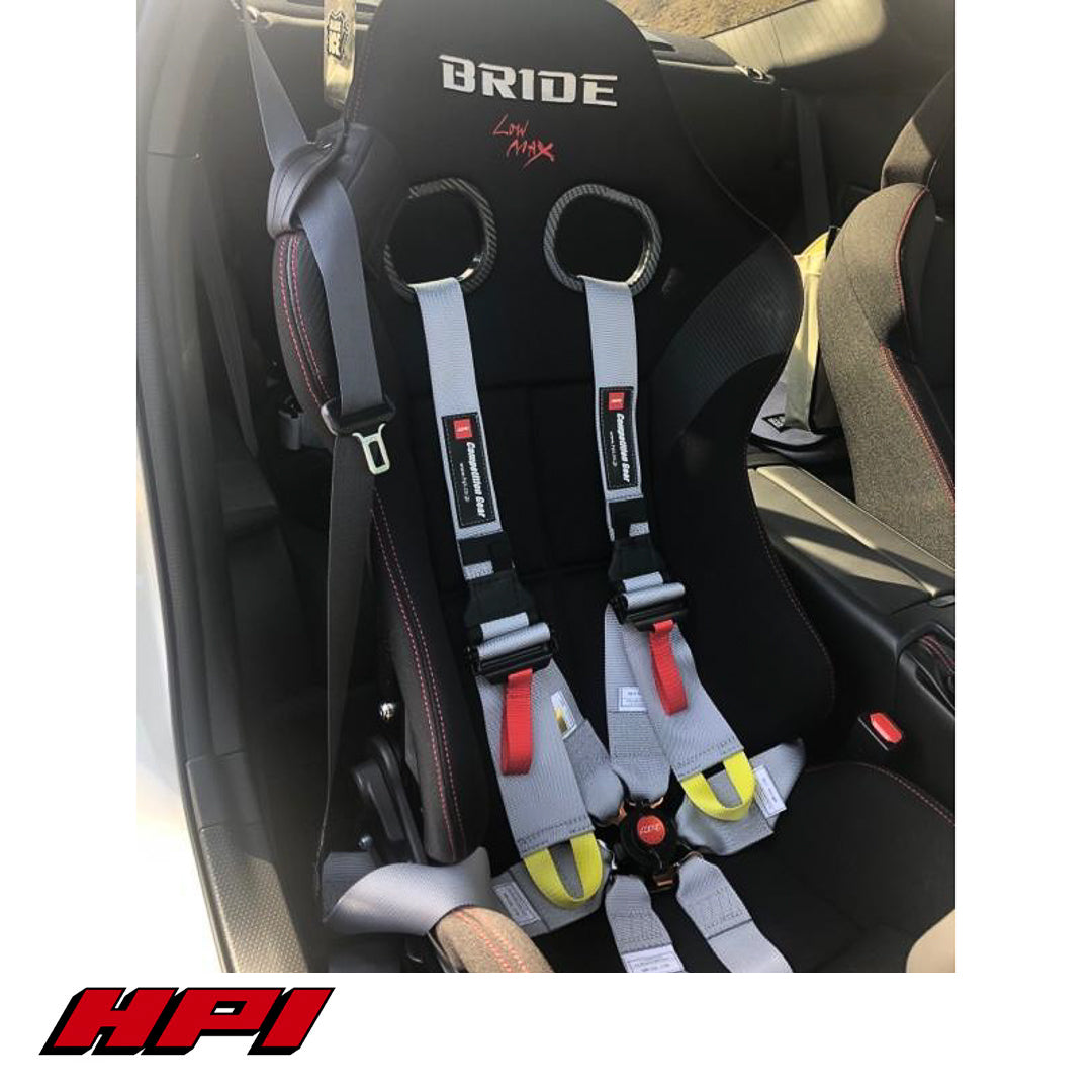 FIA 6 Point Racing Harness - Silver (HANS Compatible)