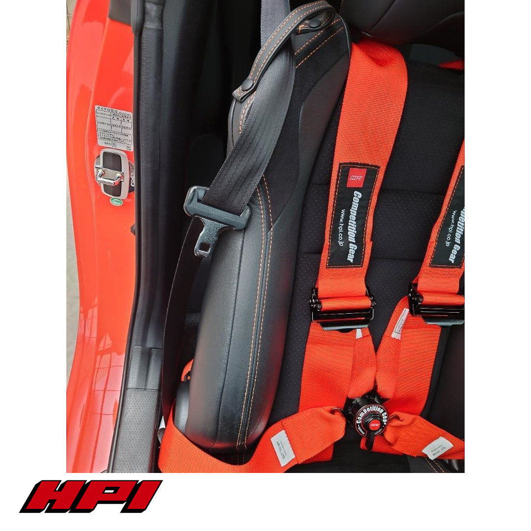 FIA 6 Point Racing Harness - Fluro Orange (HANS Compatible)