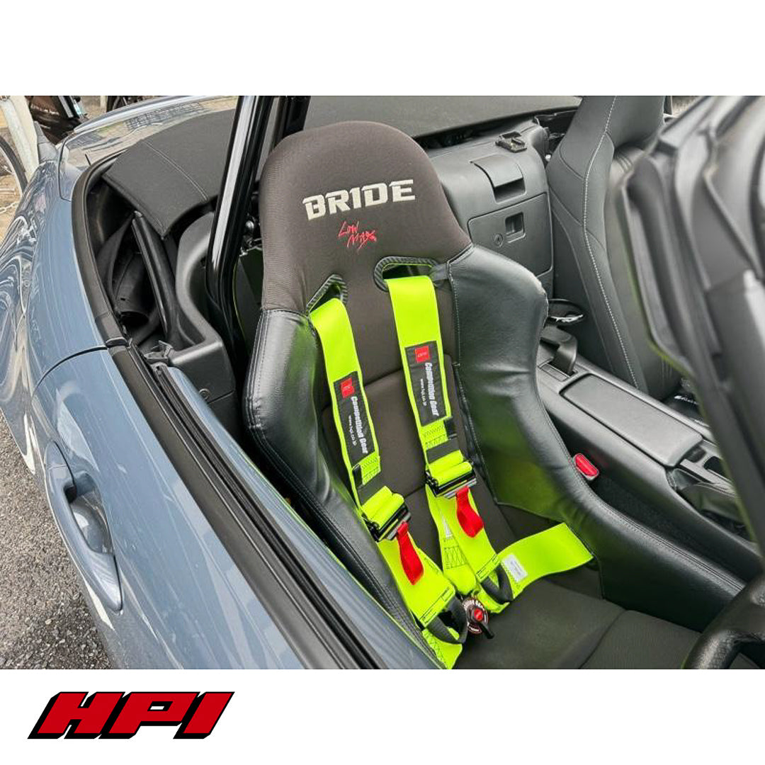 FIA 4 Point Racing Harness - Fluro Yellow