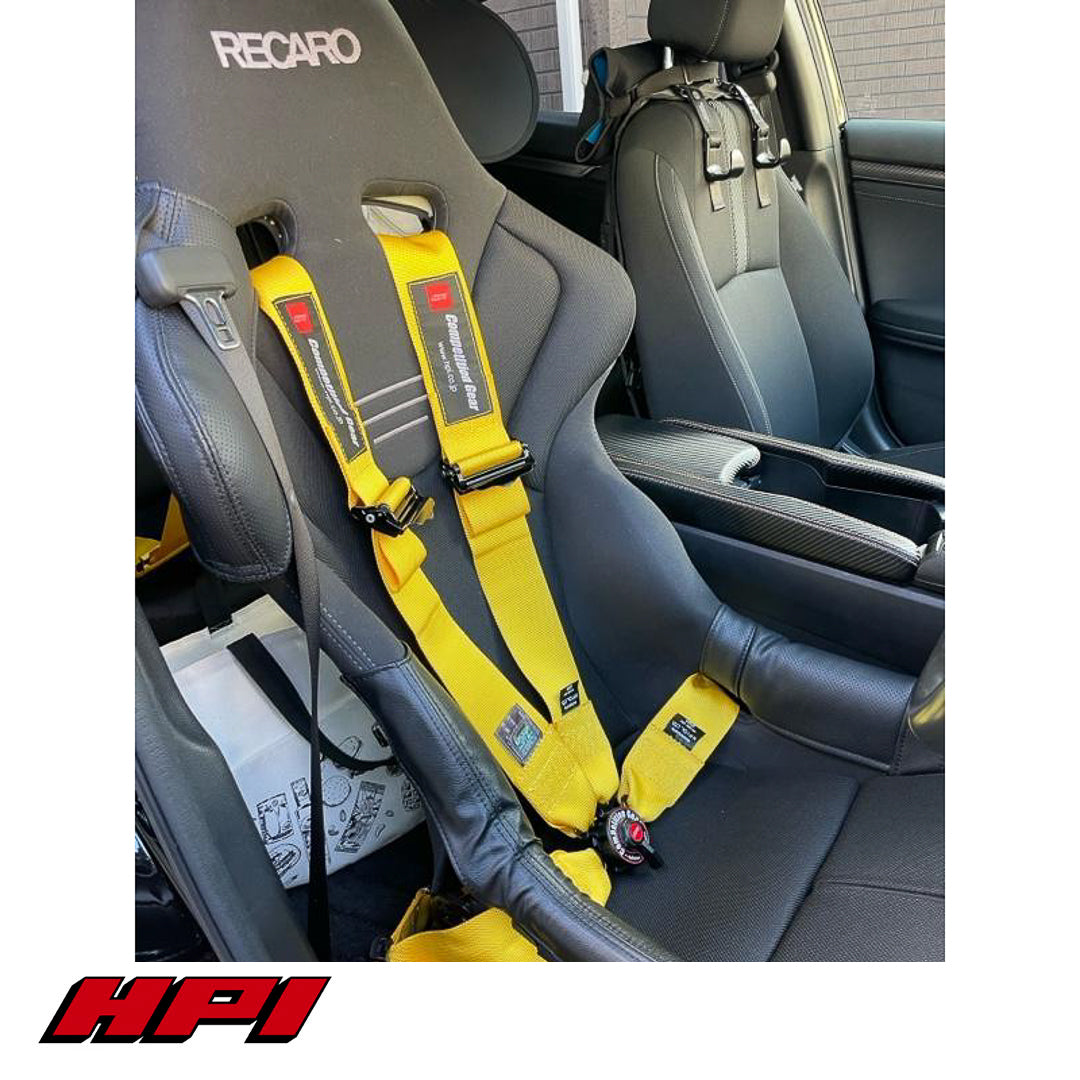 FIA 4 Point Racing Harness - Yellow
