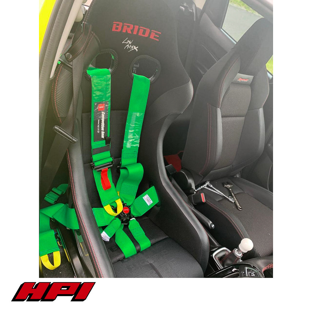 FIA 6 Point Racing Harness - Green