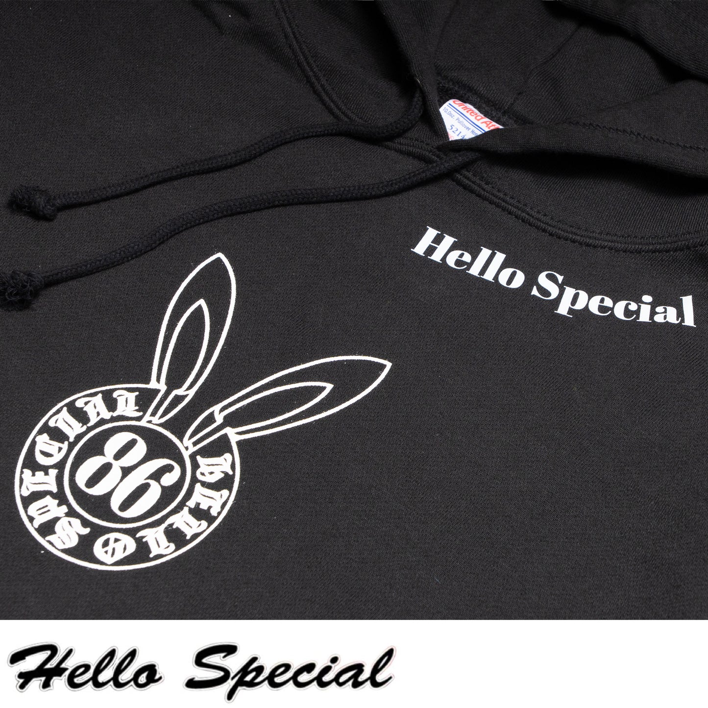 Bunny Hoodie No.2 - Black/White