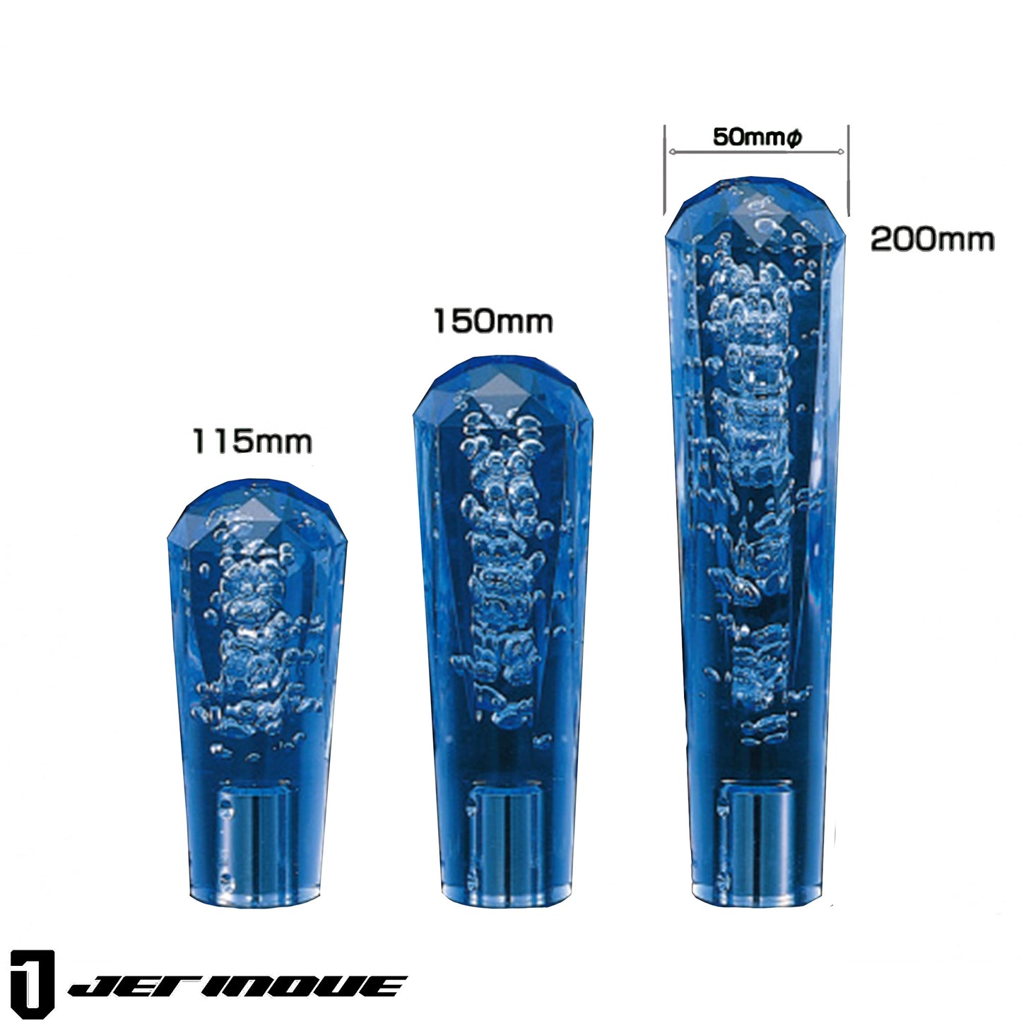 Diamond Cut Crystal Shift Knob - Blue (3 Sizes)