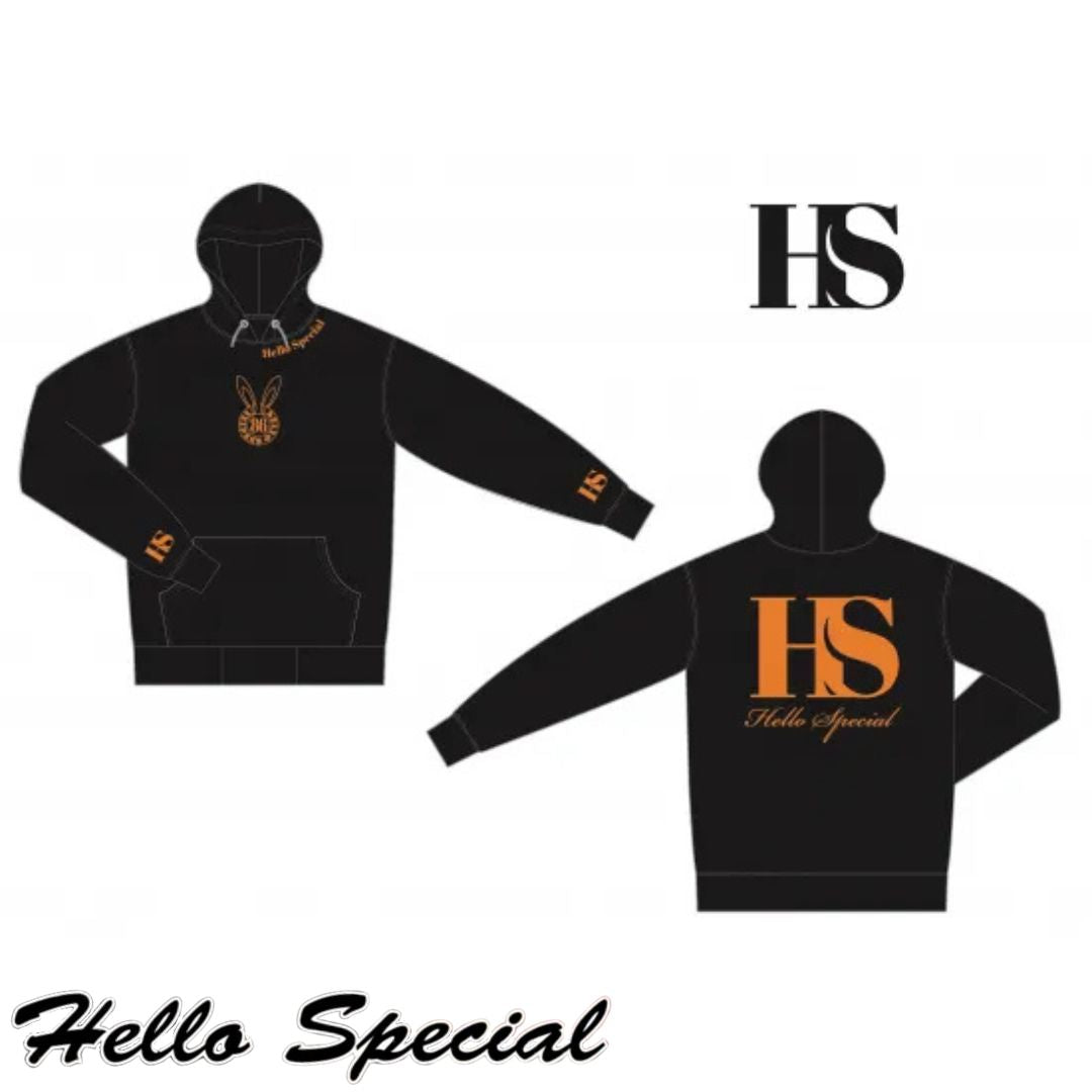 Bunny Hoodie No.2 - Black/Orange