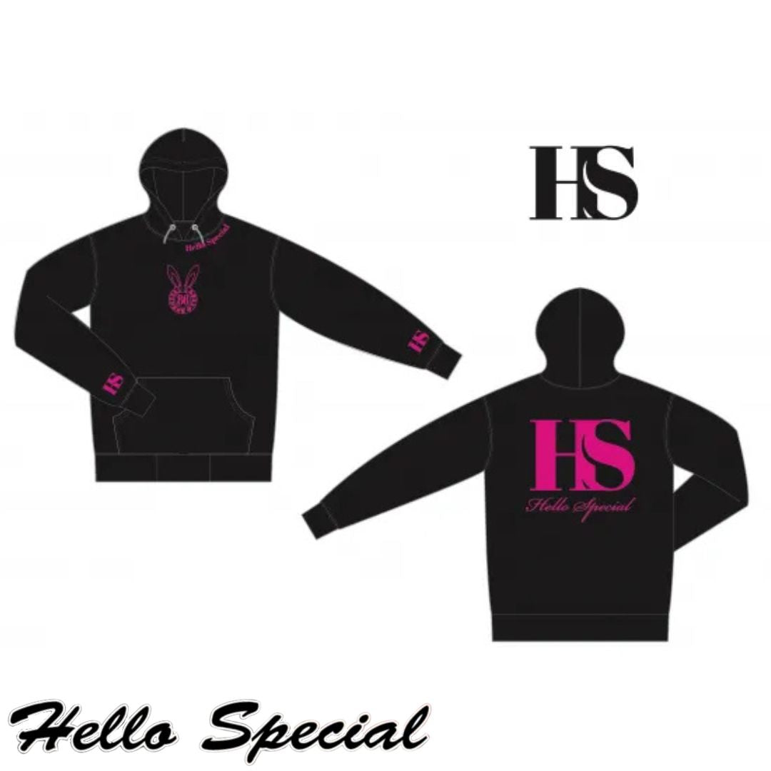 Bunny Hoodie No.2 - Black/Pink