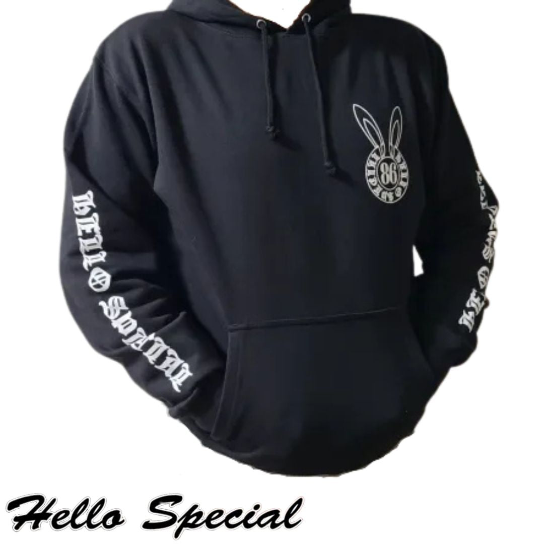 Bunny Hoodie No.1 - Black/White