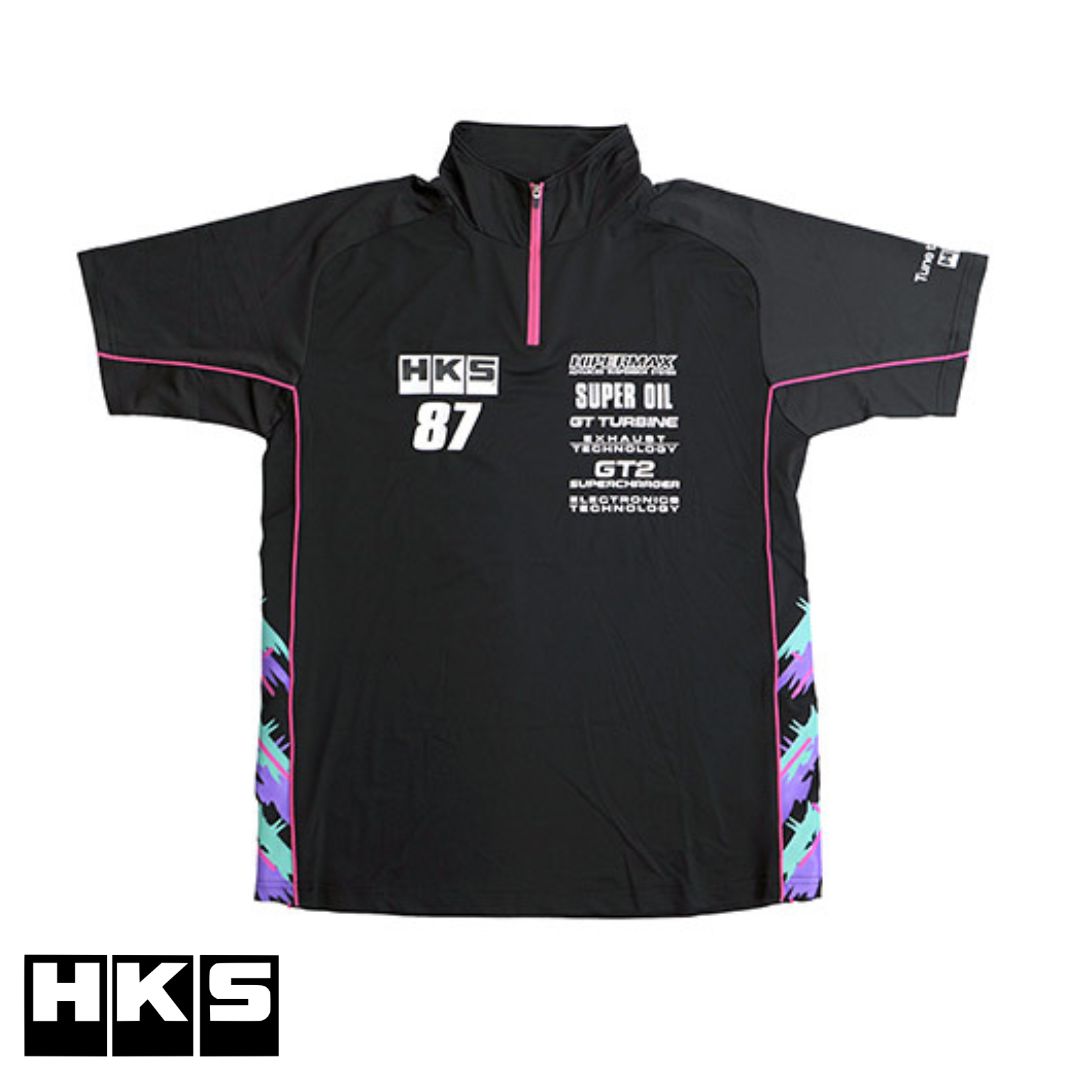 HKS チームハーフZIPポロシャツ 2025