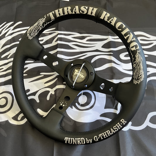 THRASH RACING RAMPAGE LIMITED 330mm Leather Deep Dish Steering Wheel