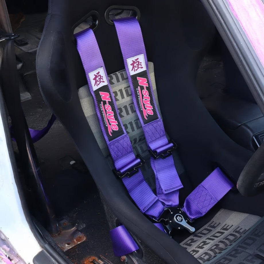 4点式シートベルト レーシングハーネス - パープル
