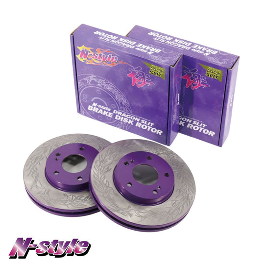 N-STYLE x VALINO Front Brake Rotor 280mm - Dragon Slotted (S13/S14/S15)