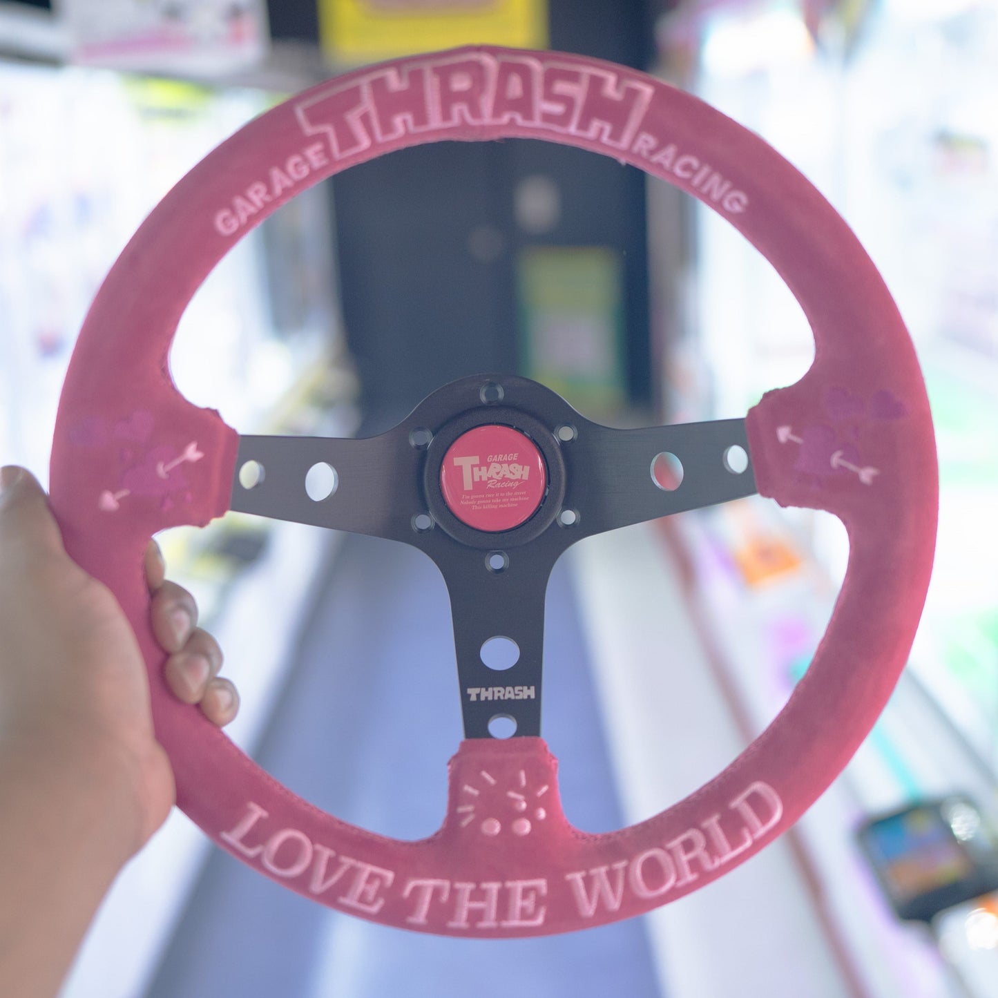 THRASH RACING LOVE THE WORLD 330MM Deep Dish Steering Wheel