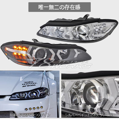 78ワークス S15 シルビア LEDヘッドライトユニット サーキットスペック V3 (ブラック)