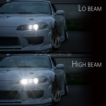 78ワークス S15 シルビア LEDヘッドライトユニット V2 (ブラック)