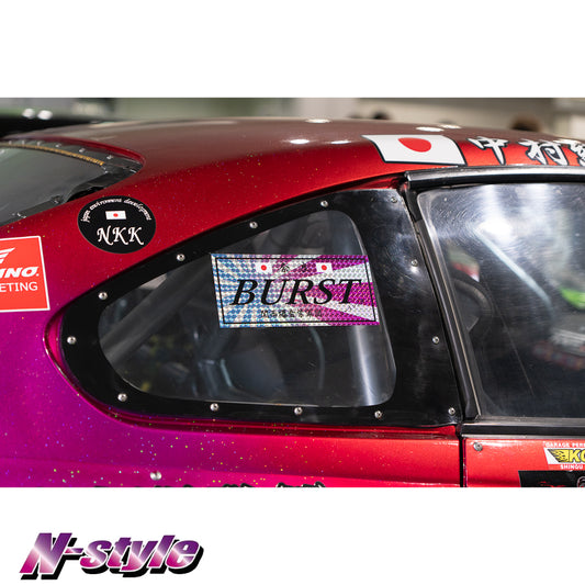 [NEW] BURST [M] Sticker (Engine Turned) - Blue/Purple Rising Sun