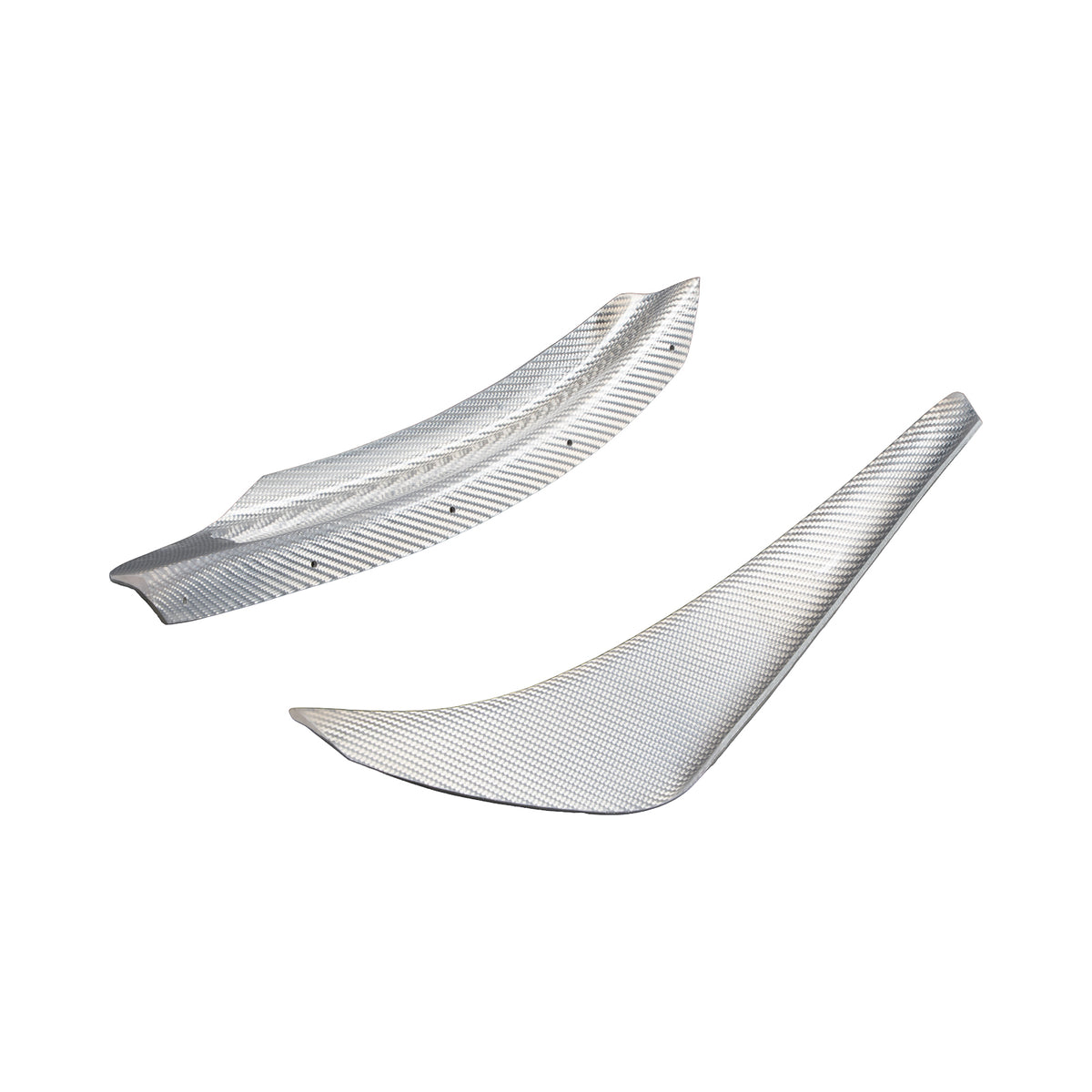[Silver Carbon] Front Bumper Canard [EX] - Universal