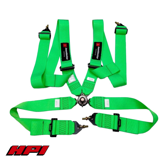 FIA 4 Point Racing Harness - Fluro Green