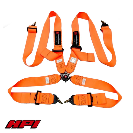 FIA 4 Point Racing Harness - Fluro Orange