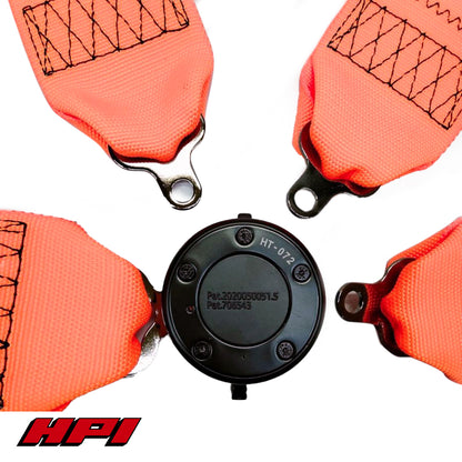 FIA 4 Point Racing Harness - Fluro Orange