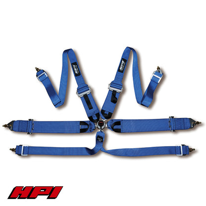 FIA 6 Point Racing Harness - Blue (HANS Compatible)