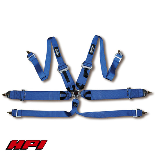 FIA 6 Point Racing Harness - Blue (HANS Compatible)