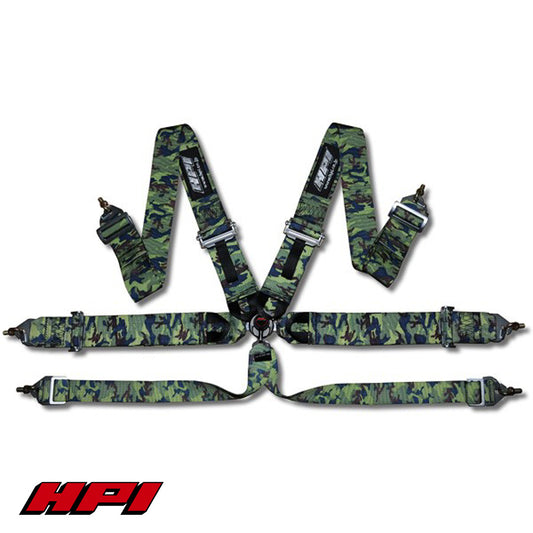 FIA 6 Point Racing Harness - Camouflage (HANS Compatible)