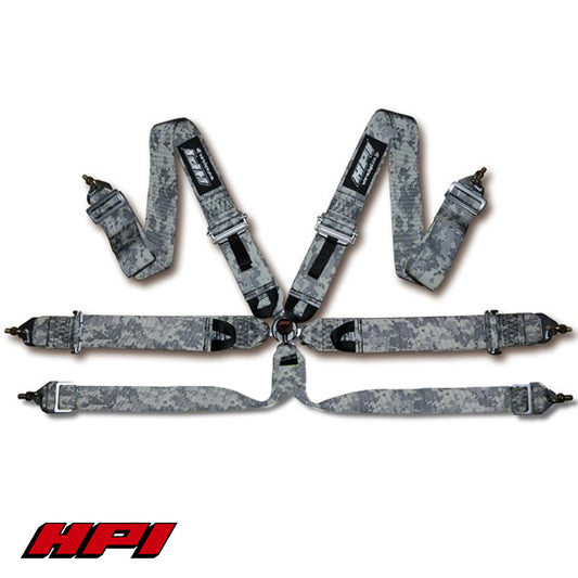 FIA 6 Point Racing Harness - Desert Camouflage (HANS Compatible)