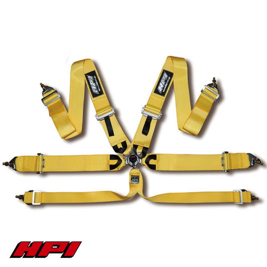 FIA 6 Point Racing Harness - Yellow