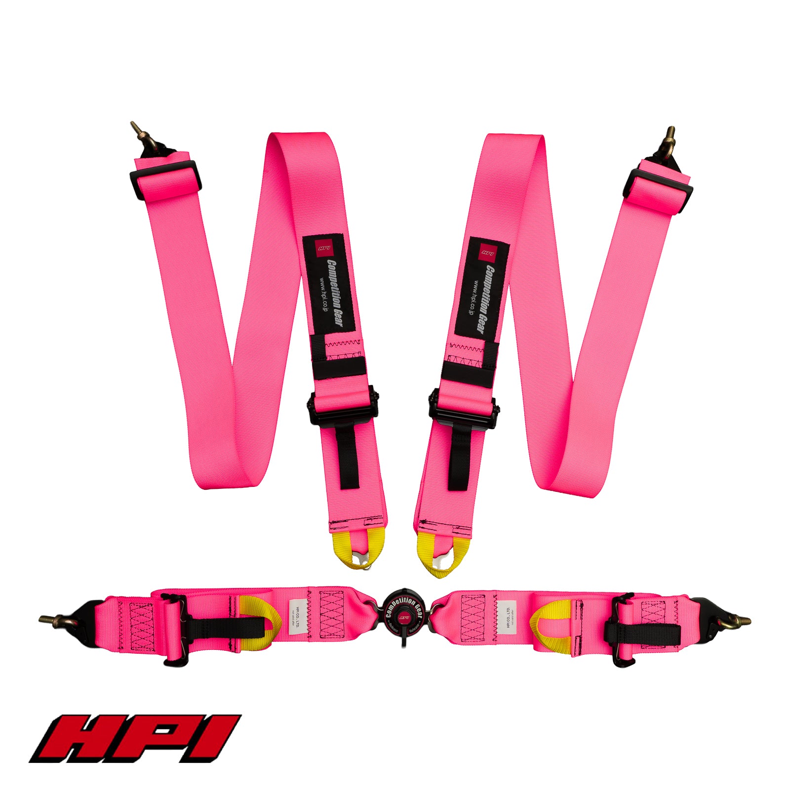 HPI FIA 4点式レーシングハーネス - 蛍光ピンク – E.K Motors