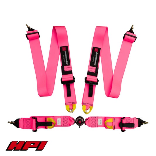 FIA 4 Point Racing Harness - Fluro Pink