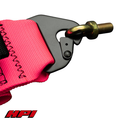 FIA 4点式レーシングハーネス - 蛍光ピンク