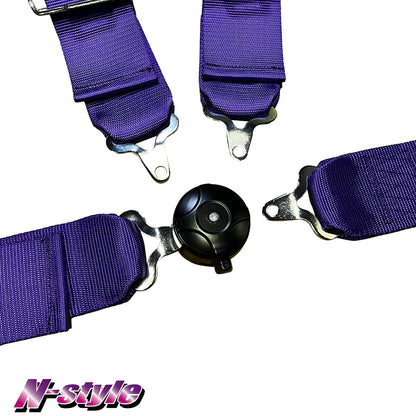 [NEW] N-STYLE 4-Point Racing Harness - Purple