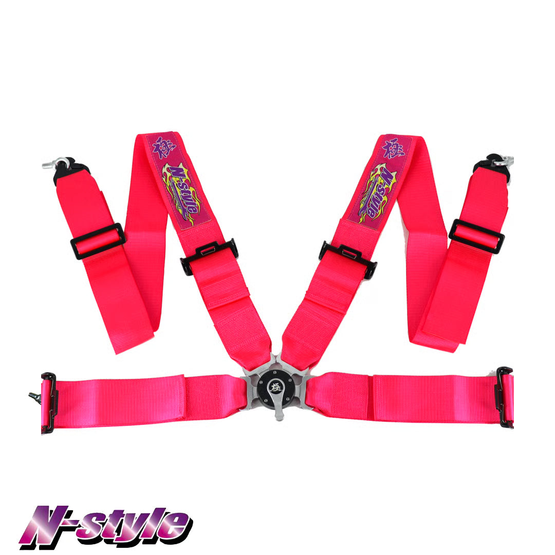 4 Point Seat Belt Racing Harness - Pink