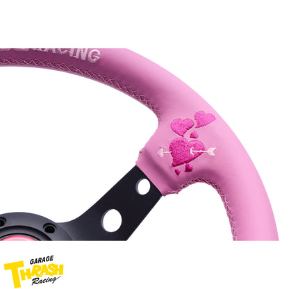 [LOVE THE WORLD] 330MM ディープディッシュステアリングホイール - レザー
