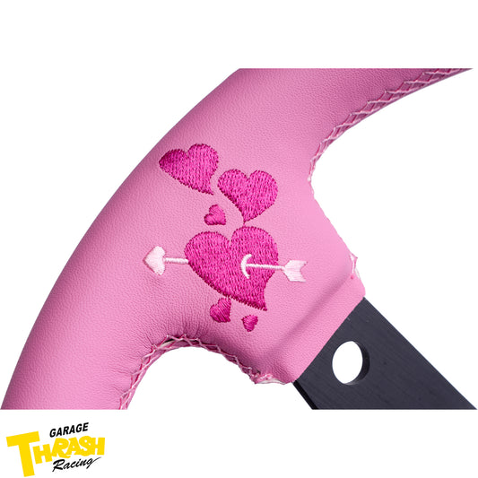 [LOVE THE WORLD] 330MM ディープディッシュステアリングホイール - レザー/スエード