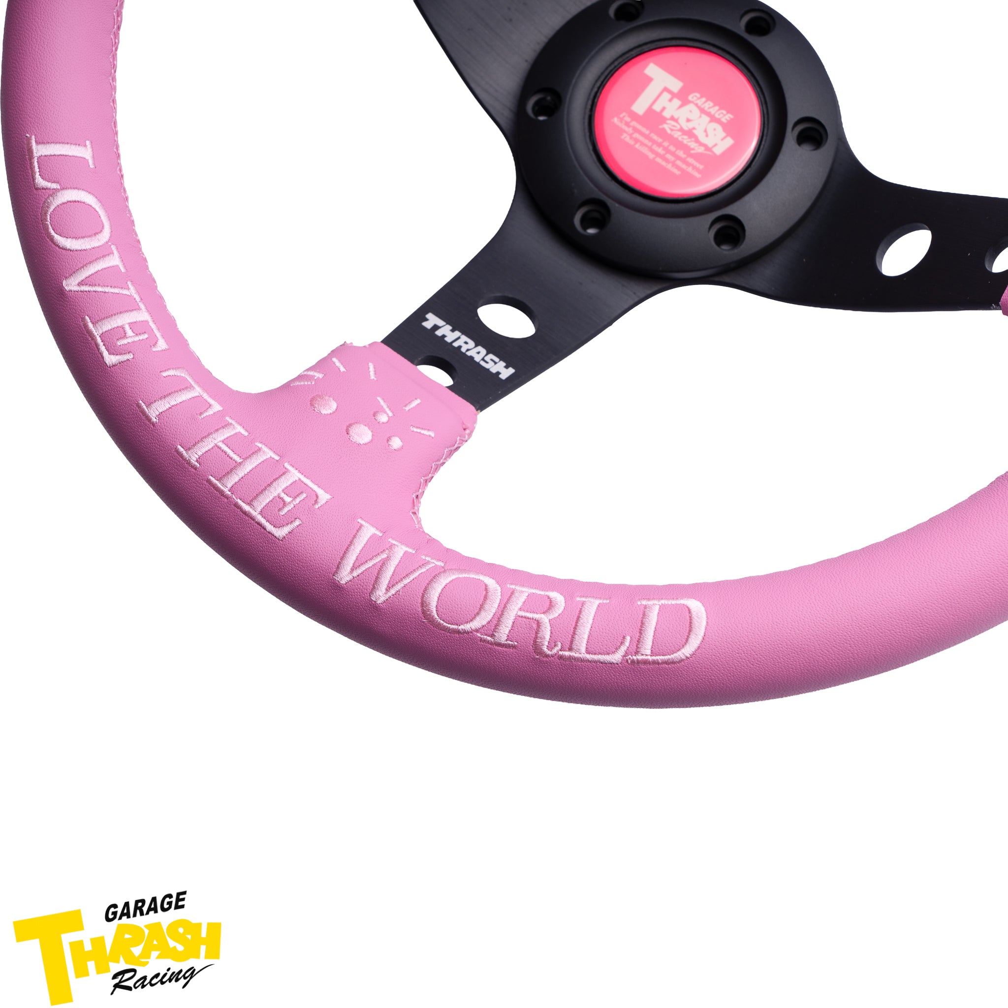 THRASH Racing [LOVE THE WORLD] 330MM Deep Dish Steering Wheel