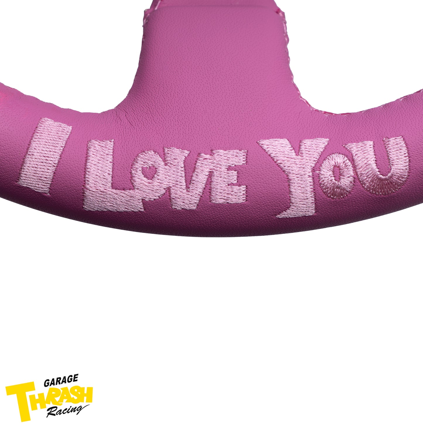 [I LOVE YOU] 330mm ディープディッシュ ステアリングホイール - レザー