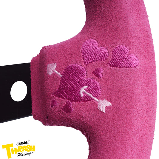 [LOVE THE WORLD] 330MM ディープディッシュステアリングホイール - レザー/スエード