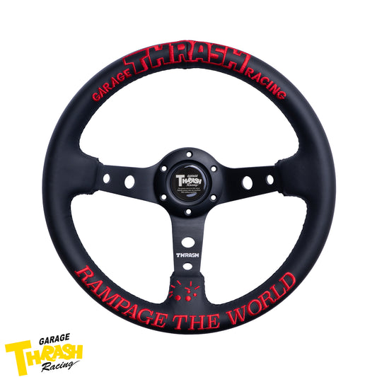 THRASH RACING RAMPAGE LIMITED 330mm レザー ディープディッシュ レーシングホイール