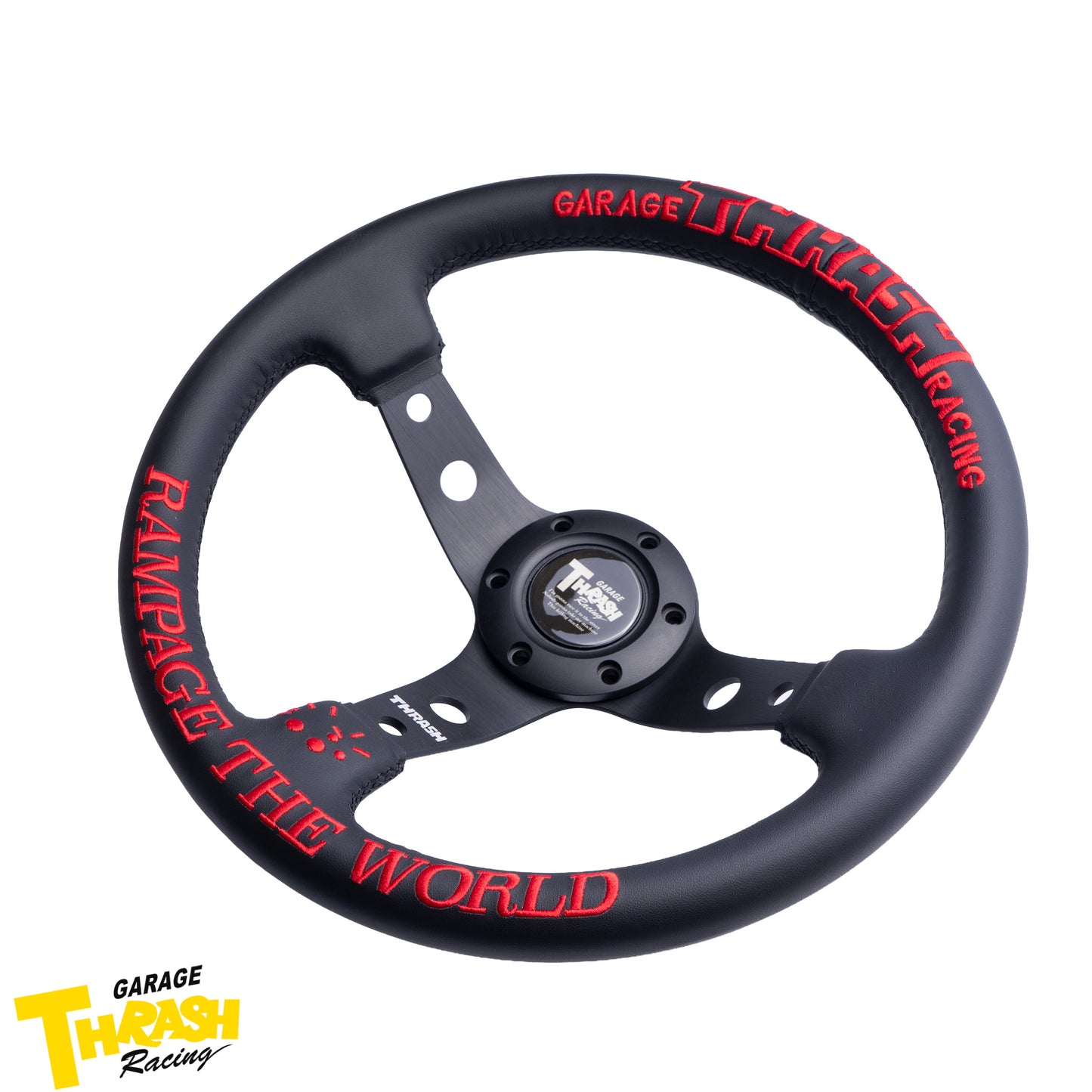 THRASH RACING RAMPAGE LIMITED 330mm レザー ディープディッシュ レーシングホイール