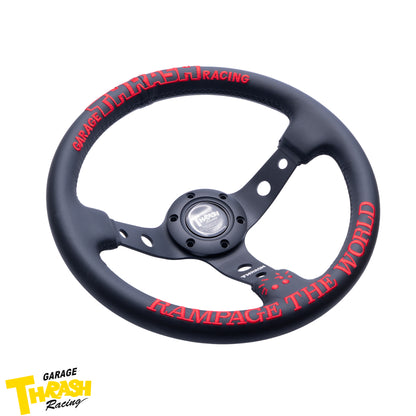 THRASH RACING RAMPAGE LIMITED 330mm レザー ディープディッシュ レーシングホイール