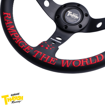 THRASH RACING RAMPAGE LIMITED 330mm レザー ディープディッシュ レーシングホイール
