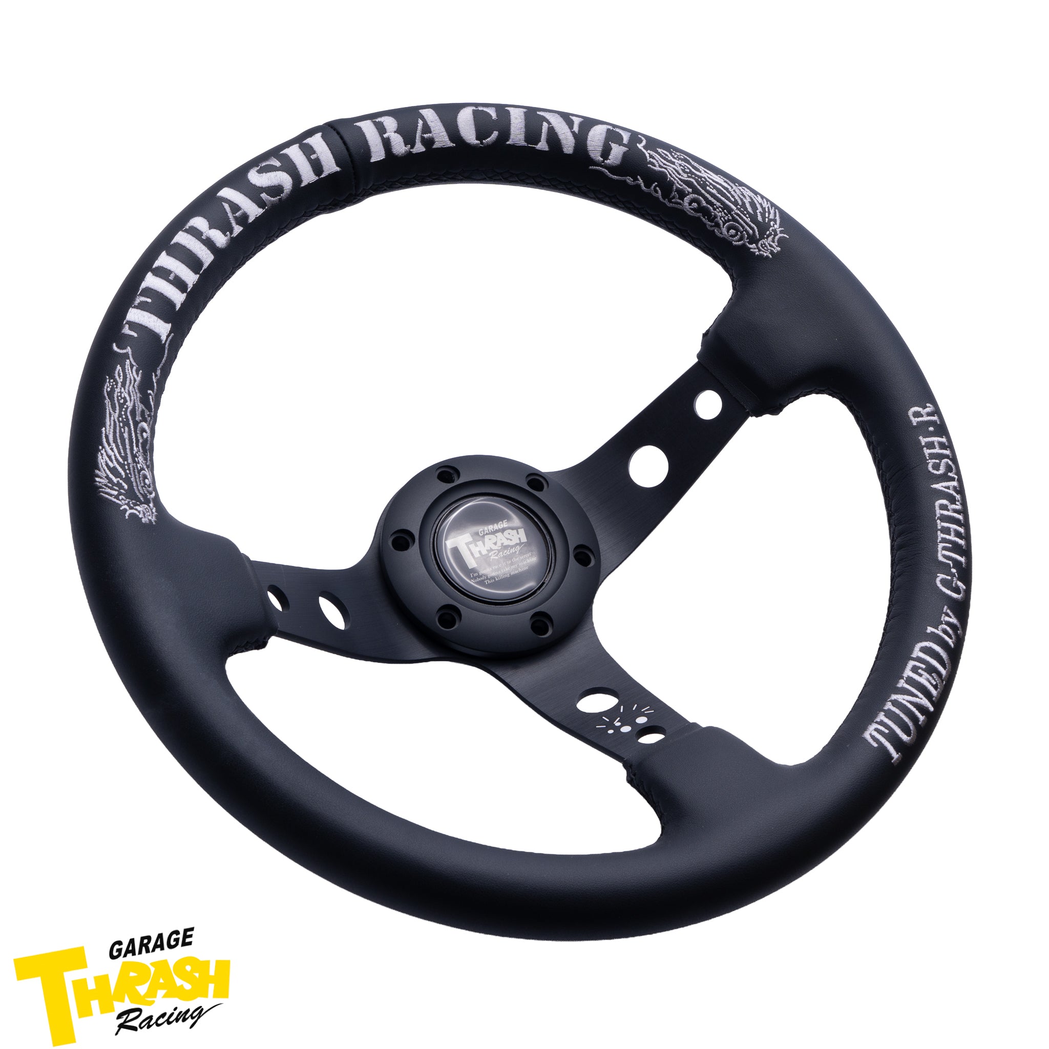 THRASH Racing RAMPAGE LIMITED 330mm Leather Deep Dish Steering