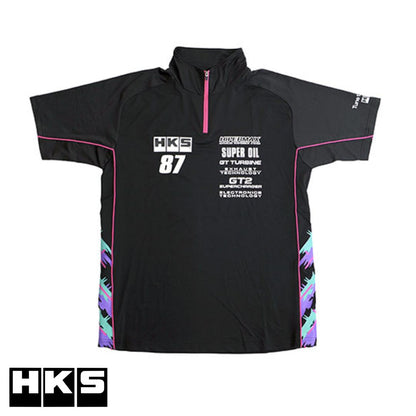 HKS チームハーフZIPポロシャツ 2025 