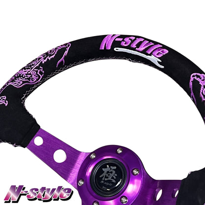 Purple Dragon Steering Wheel - Suede