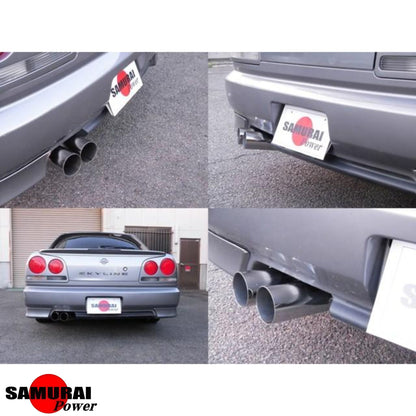 Dual Blast Pipe Cat-Back Exhaust - R34 Skyline Sedan (RB25DET)